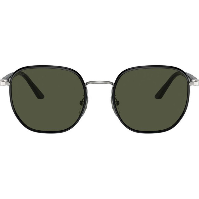 Persol PO1015SJ - Silver Black/Green Glass Lenses 54 Eye Size