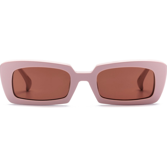 AM Eyewear Bridget - Baby Pink/Red Lenses