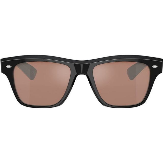 Oliver Sixties Sun OV5522SU - Black/Persimmon Mirror Glass Lenses