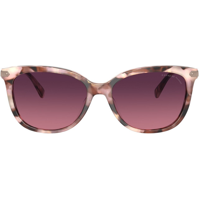 Coach HC8378U - Rose Pearl Tortoise/Burgundy Gradient Polarised Lenses