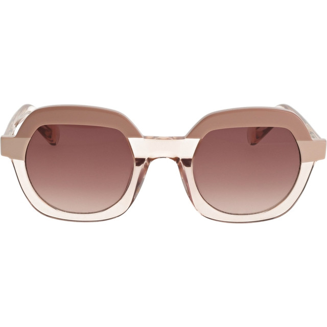 Kaleos Webb - Transparent Light Pink/Dark Burgundy Gradient Lenses