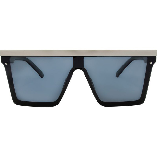 The Bar - Black and Matte Silver/Smoke Polarised Lenses