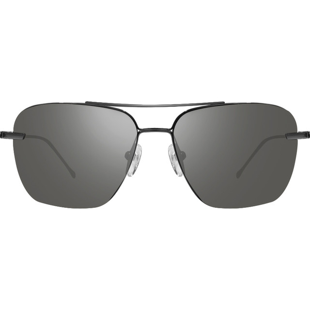 Air 1 - Satin Black/Graphite Silver Flash Mirror Polarised Lenses