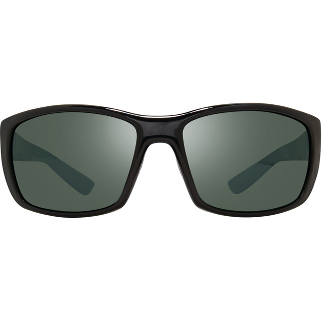 Revo Dexter - Black/Smokey Green Silver Flash Mirror Polarised Glass Lenses