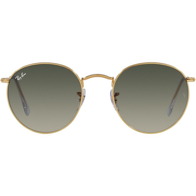 Ray-Ban Round Metal RB3447 - Gold/Grey Gradient Glass Lenses 53 Eye Size