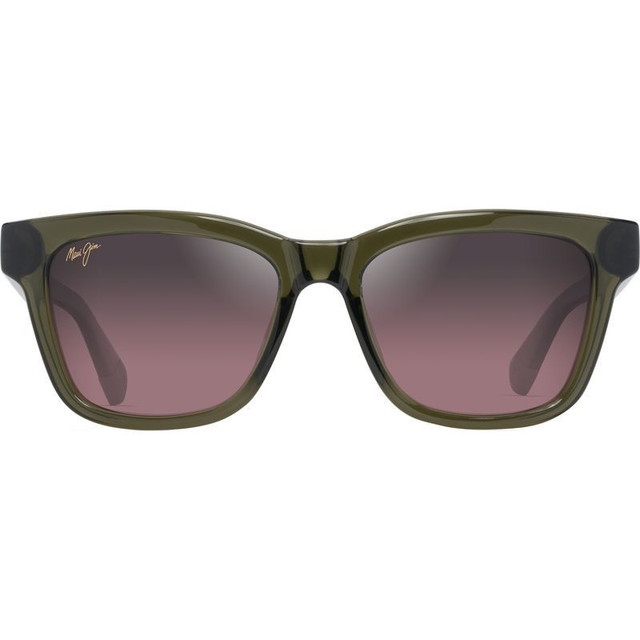 Maui Jim Hanohano - Shiny Transparent Green/Maui Rose Polarised Glass Lenses