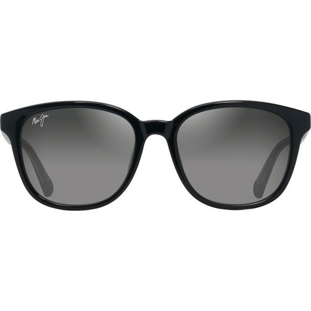 Ku'ikahi Alt Fit - Shiny Black and Transparent Light Grey/Neutral Grey Polarised Glass Lenses