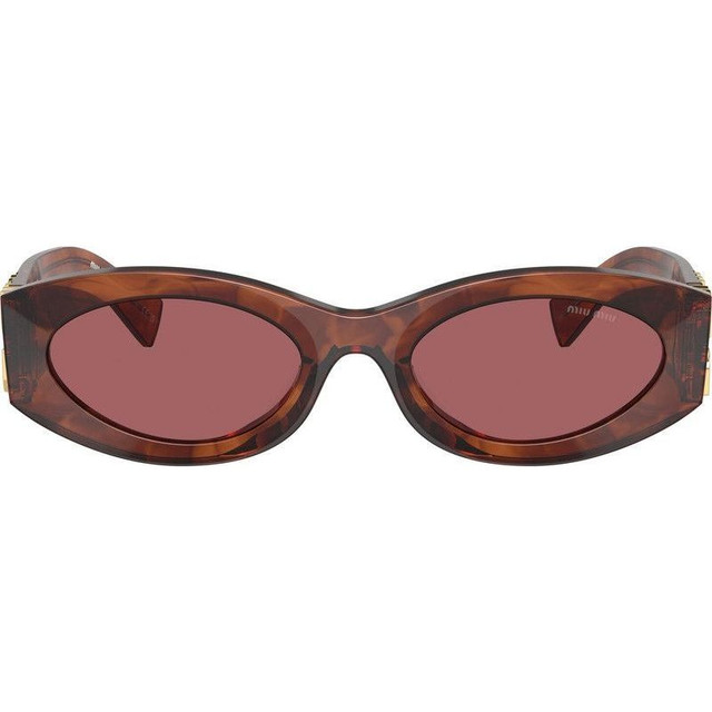 Miu Miu 11WS - Striped Tobacco/Dark Violet Lenses