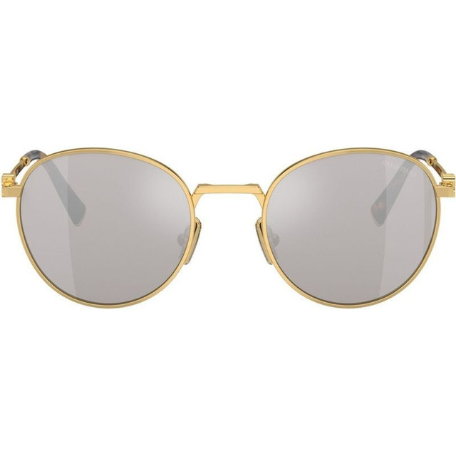 Miu Miu MU55ZS - Gold/Light Grey Mirror Silver Lenses