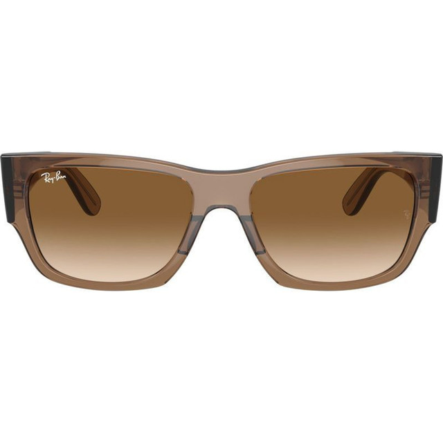 Carlos RB0947S - Transparent Light Brown/Brown Clear Gradient Glass Lenses