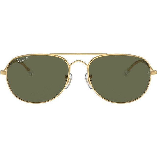 Ray-Ban Bain Bridge RB3735 - Arista Gold/Green Polarised Glass Lenses 57 Eye Size