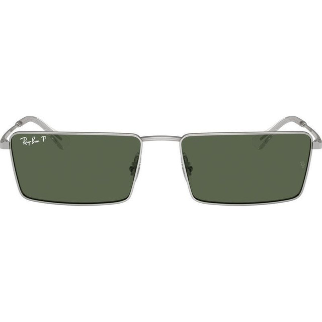 Ray-Ban Emy RB3741 - Silver/Dark Green Polarised Lenses 59 Eye Size