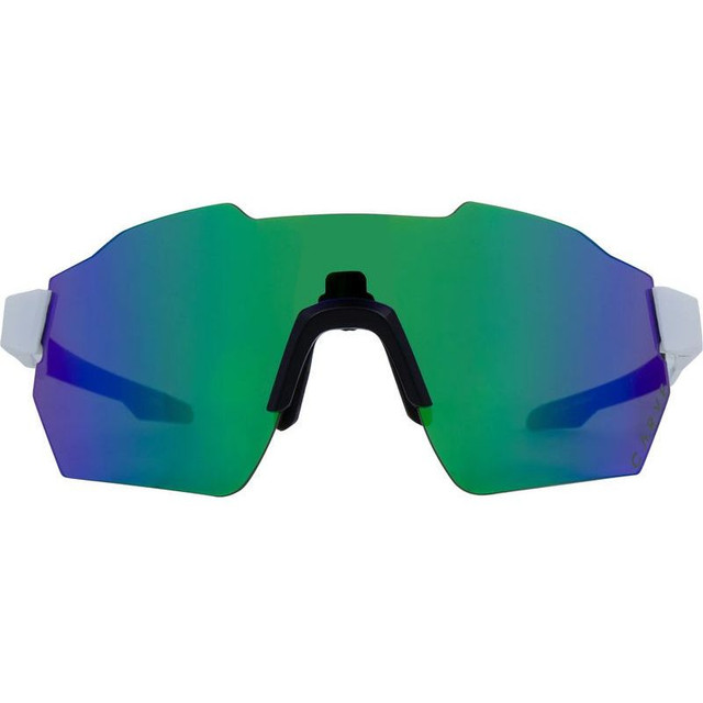 Carve Level Up - Matte White/Green and Green Iridium Mirror Lenses