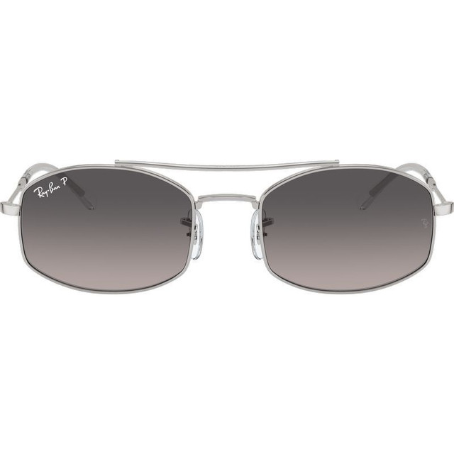 Ray-Ban RB3719 - Silver/Light Grey Gradient Polarised Glass Lenses 54 Eye Size