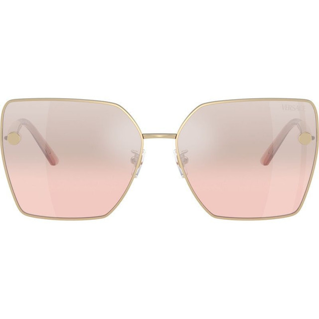 Versace VE2270D - Pale Gold/Silver Light Pink Gradient Mirror Lenses