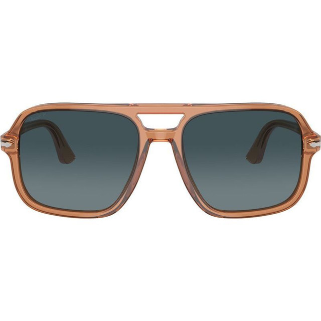 Persol PO3328S - Transparent Brown/Blue Gradient Polarised Glass Lenses 58 Eye Size