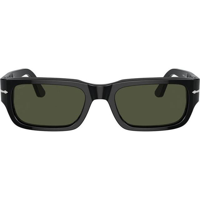 Persol Adrien PO3347S - Black/Green Glass Lenses 55 Eye Size