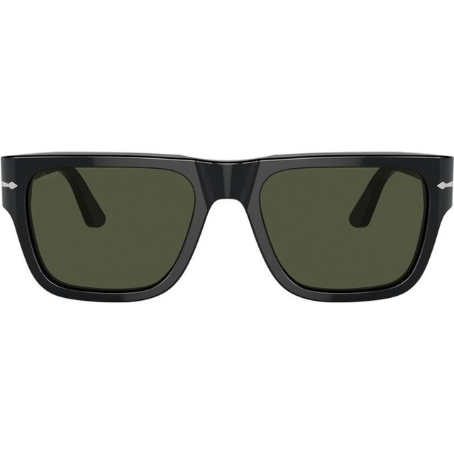 Persol PO3348S - Black/Green Glass Lenses 55 Eye Size