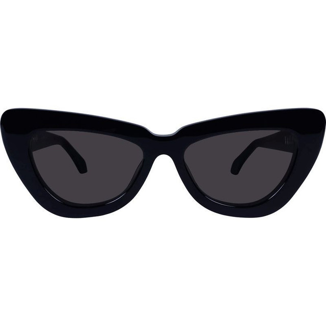 Valley Eyewear Lafayette - Gloss Black with Gold Metal/Black Lenses