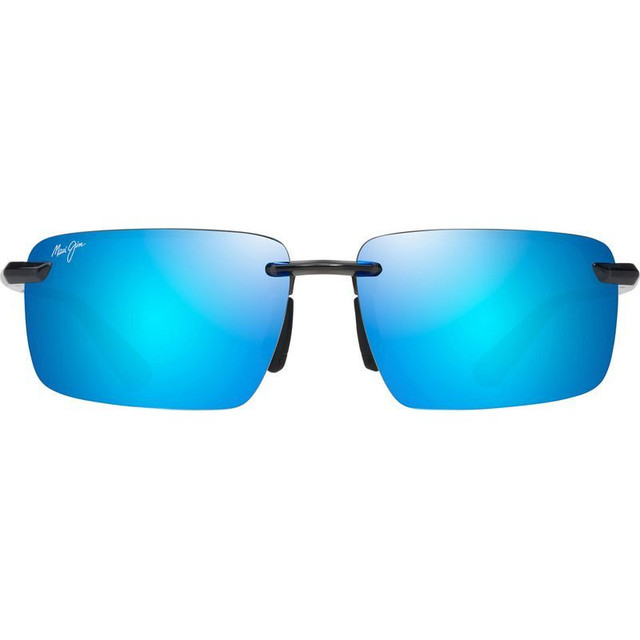 Maui Jim Laulima - Shiny Transparent Dark Grey/Blue Hawaii Polarised Lenses