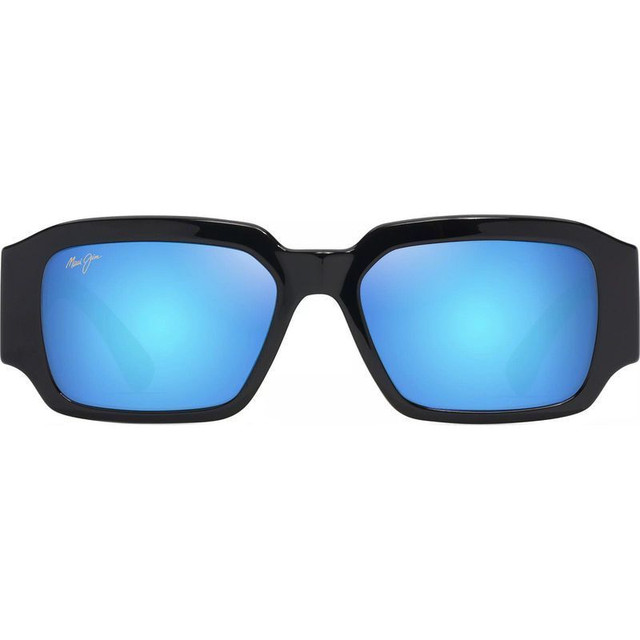 Kupale - Shiny Black/Blue Hawaii Polarised Lenses