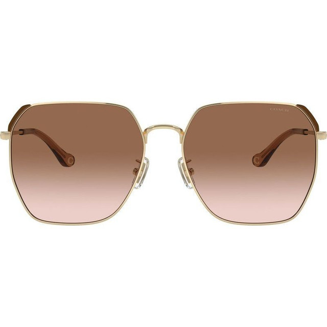 Coach HC7165D - Shiny Light Gold and Brown/Brown and Peach Gradient Lenses