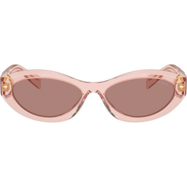 Prada PR26ZS - Transparent Peach/Light Brown Lenses