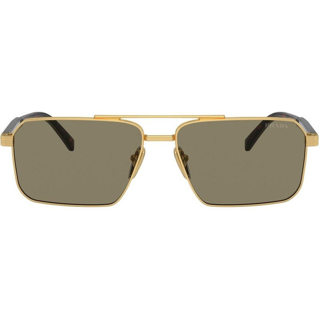 Prada PRA57S - Gold/Light Brown Lenses 61 Eye Size