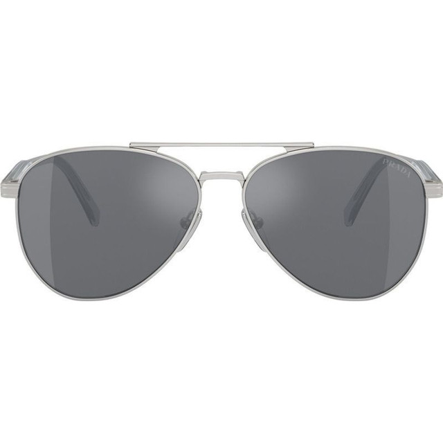 Prada PRA58S - Silver/Dark Grey Flash Silver Mirror Lenses 61 Eye Size