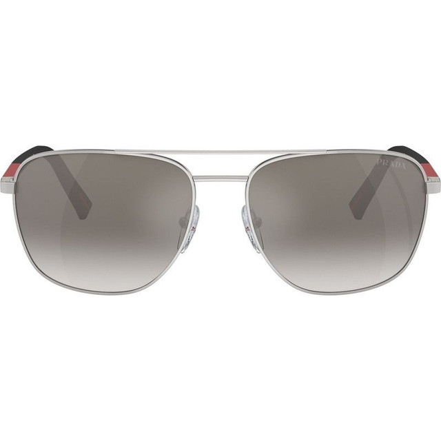 Prada Linea Rossa PS54ZS - Silver/Grey and Silver Mirror Gradient Lenses