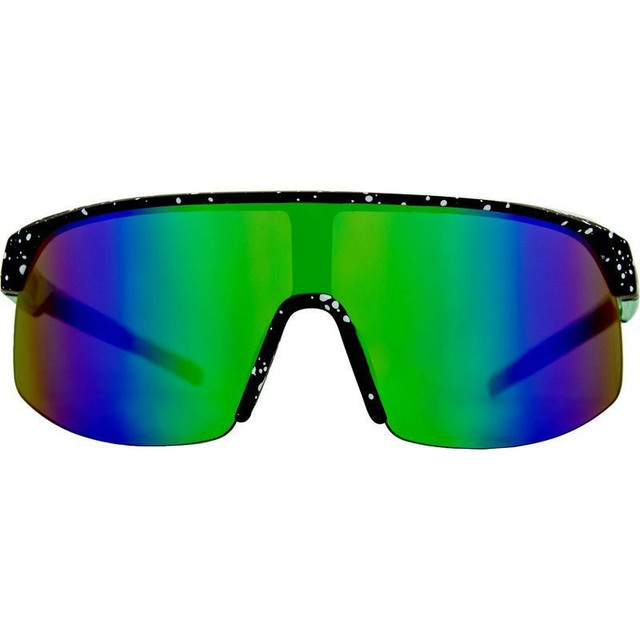 Velocity - Matte Black and Crystal Green/Green Mirror Lenses