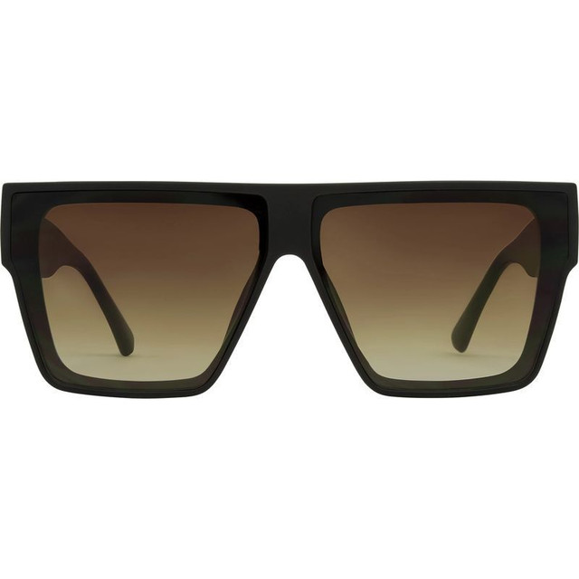 The Saint - Matte Black/Brown Gradient Lenses