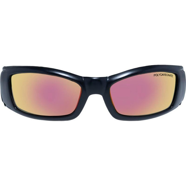 Shark - Kids - Black Flames/Red Mirror Lenses