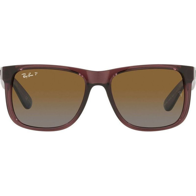 Justin Classic RB4165 - Transparent Dark Brown/Brown Gradient Polarised Lenses 51 Eye Size