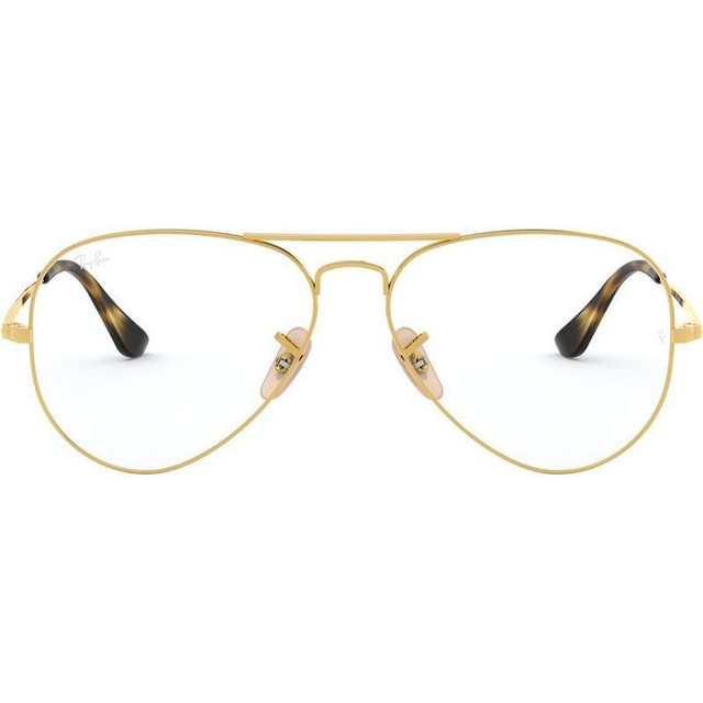 Aviator RX6489 - Gold/Clear Lenses 55 Eye Size