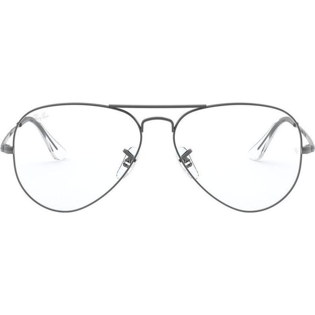 Ray-Ban Glasses Aviator RX6489 - Gunmetal/Clear Lenses 55 Eye Size
