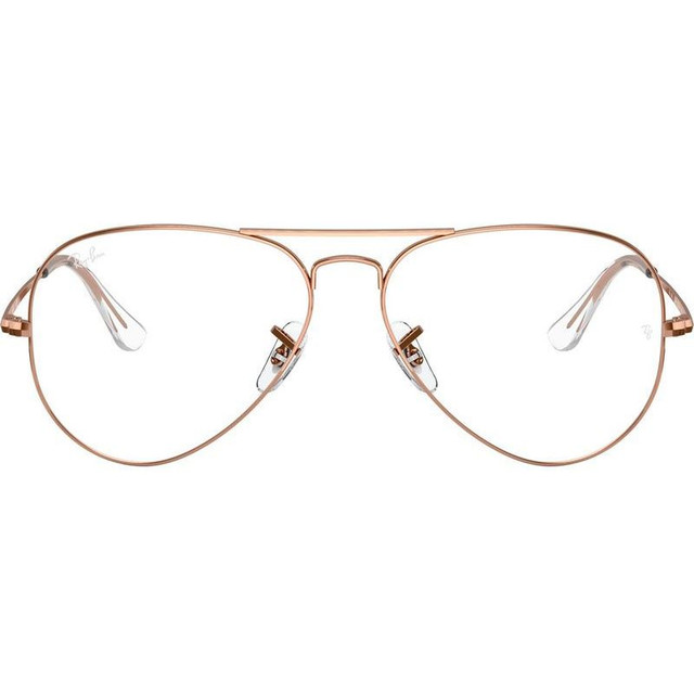 Ray-Ban Glasses Aviator RX6489 - Rose Gold/Clear Lenses 55 Eye Size