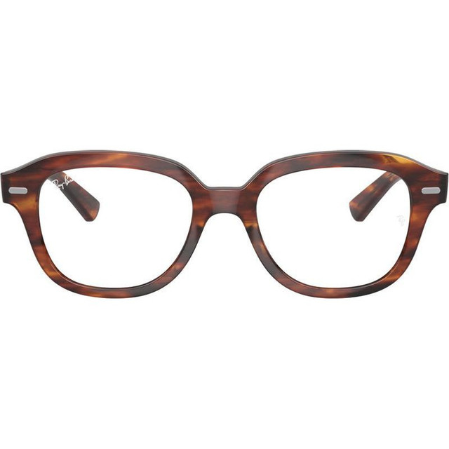 Ray-Ban Glasses Erik RX7215 - Striped Havana/Clear Lenses 51 Eye Size