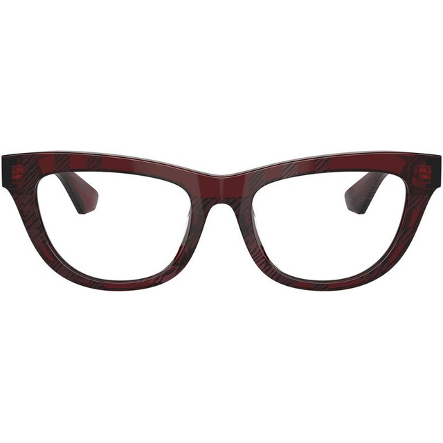 Burberry Glasses BE2406U - Red Check/Clear Lenses 52 Eye Size