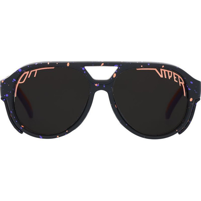 Pit Viper The Exciters - Naples Black and Purple Splatter/Black Polarised Lenses