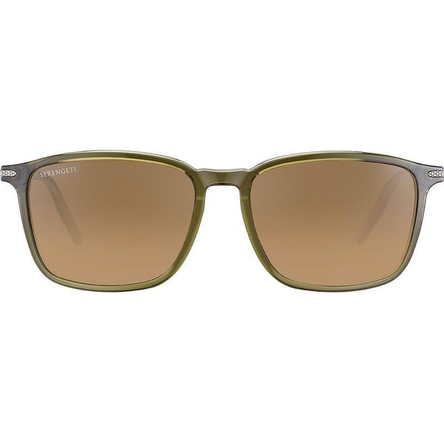 Serengeti Lenwood - Shiny Crystal Dark Green/Drivers Photochromic Polarised Glass Lenses