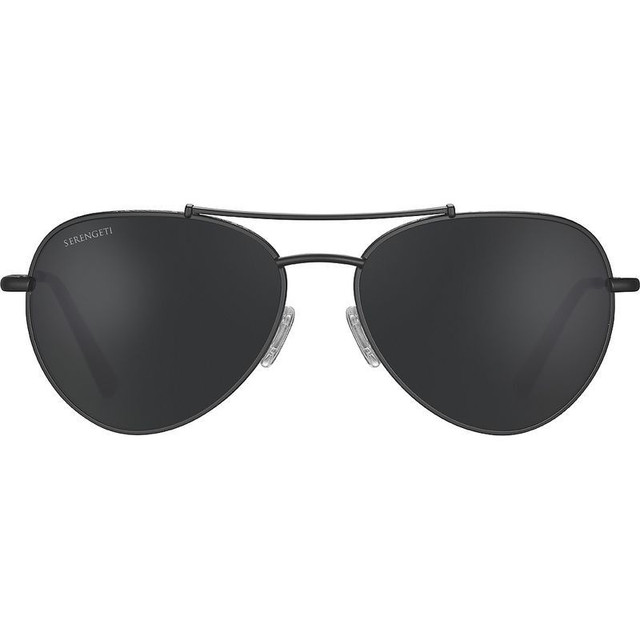 Serengeti Pete - Matte Black/Smoke Photochromic Glass Polarised Lenses