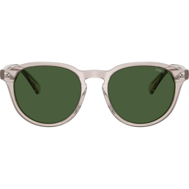 Polo Ralph Lauren PH4221 - Shiny Transparent Light Taupe/Bottle Green Lenses