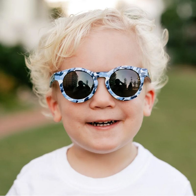 Frankie Ray Kids Pixie - Blue Camo/Smoke Lenses