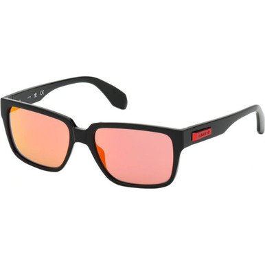 Adidas OR0013 - Shiny Black/Bordeaux Mirror Lenses