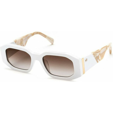 AM Eyewear Edson - White/Brown Gradient Lenses