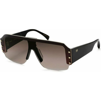 AM Eyewear Paddy, Black/Brown Gradient Lenses