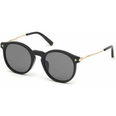 BALLY 0009H - Black and Gold/Grey Lenses