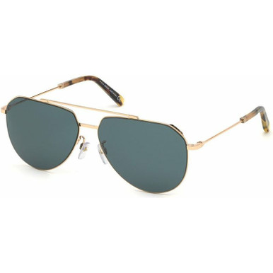 BALLY 0007H - Rose Gold/Green Lenses