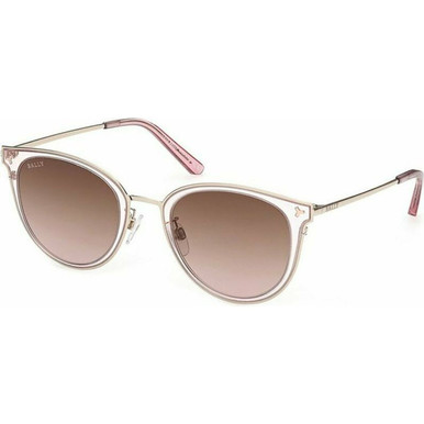 BALLY 0067D - Gold and Pink/Brown Gradient Lenses